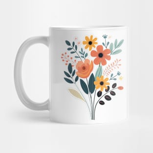 Bouquet of flowers with leaves and flowers Mug